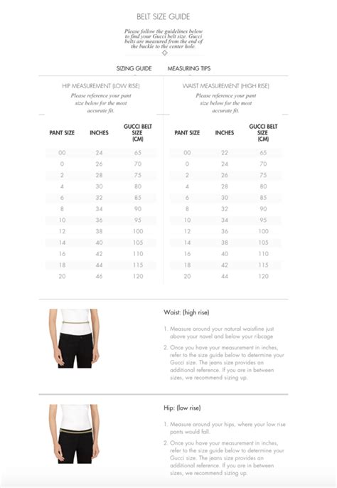 gucci belt men's size chart